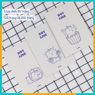 Vở kẻ ngang chấm đóng ghim Klong Dot Line B5 80,120, 200 trang ĐL 70/76 bìa Capybara MS 856,857,858