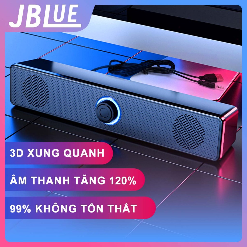 JBLue Loa Có DâY Cao Cấp Siêu Bass, Bluetooth 5.1, Cho Điện Thoại Máy Tính Laptop