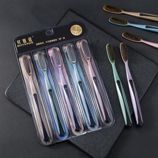 Combo 5 Bàn Chải Đánh Răng Cao Câp Đầu Siêu Dài 4,5CM Công Nghệ Mới Lông Mềm Mại Làm Sạch Hơn