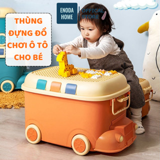 Thùng Đựng Đồ Chơi Cho Bé, Thùng Đồ Chơi Ô Tô Có Bánh Xe Nhiều Màu Nhiều Size Q013
