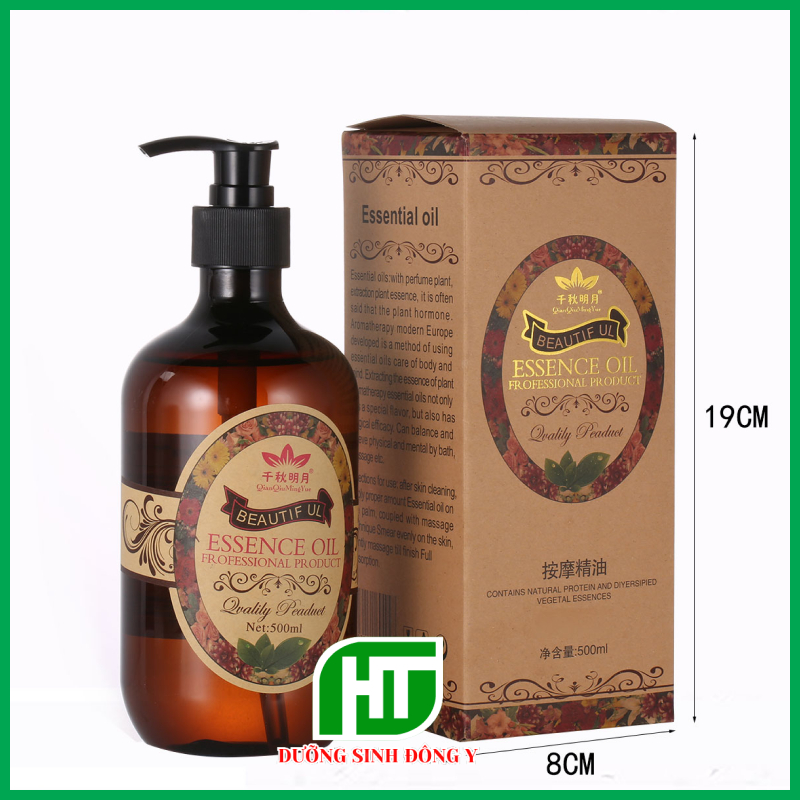 Dầu Massage Body Thảo Mộc, Gừng Ngải Kèm Vòi Mát Xa Body, Cổ Vai Gáy Spa Dưỡng Sinh
