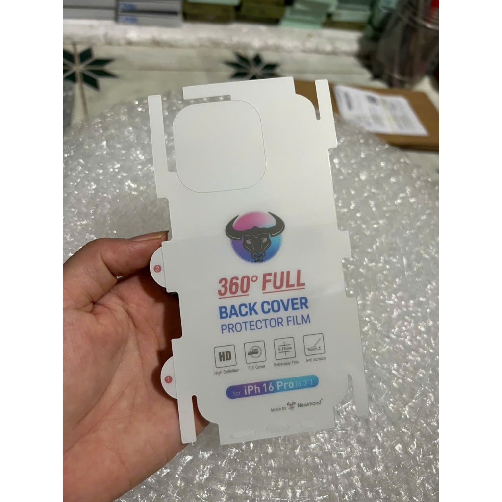 Dán dẻo PPF trong suốt cho iPhone 16/16 Plus/16 Pro/16 Pro max Chống trầy xước