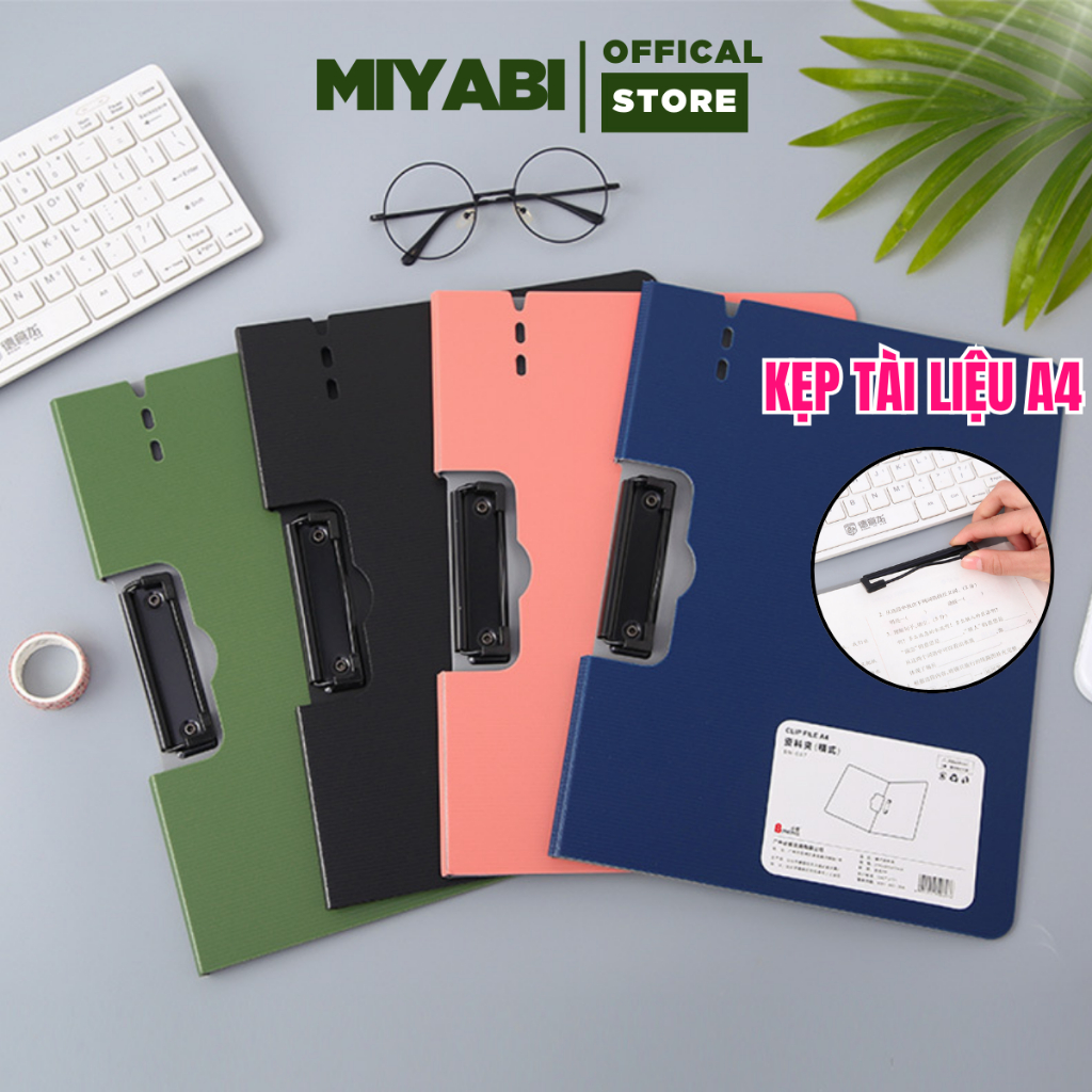 Kẹp giấy tài liệu a4 đôi dọc ngang văn phòng , kẹp giấy tài liệu nhiều màu - MIYABI STORE