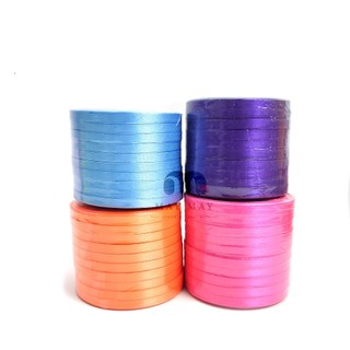 1 lốc ruy băng lụa bản 6mm ( 5li) ( đủ màu ) - Ruy băng lụa