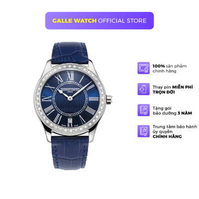 Đồng hồ Nữ Federique Constant Classics Quartz Ladies FC-220MN3BD6, mặt kính Sapphire, vỏ máy đính kim cương cao cấp