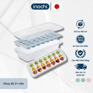 Khay làm đá INOCHI chất liệu nhựa nguyên sinh ngăn mùi kháng khuẩn hình đa dạng 21 viên Kari INOCHI