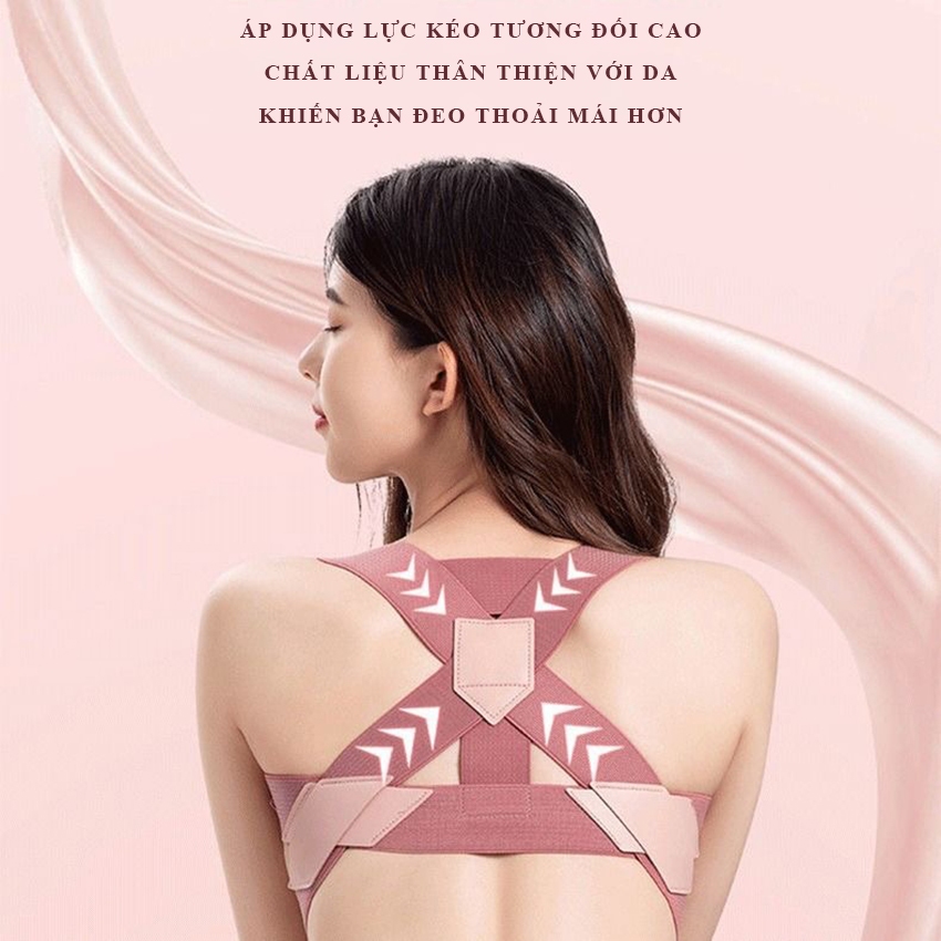 Đai chống gù lưng DREAM OF LOVE Đai nâng đỡ vòng 1 có nẹp chỉnh cột sống hỗ trợ định hình