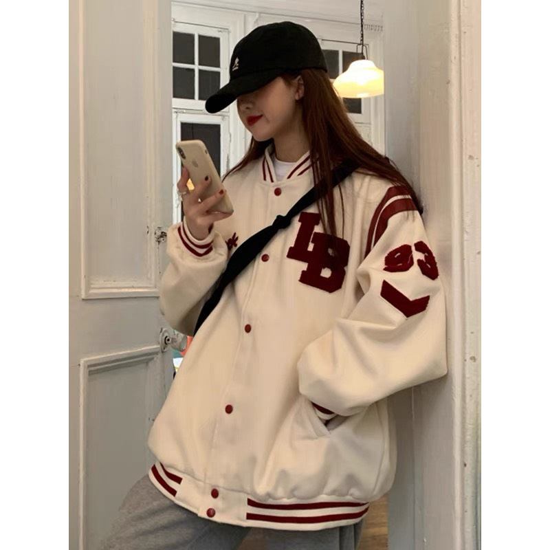 Áo khoác bomber nam nữ unisex kiểu varsity jacket 2 lớp LB 93 chất dạ ép Mophus HOT TREND 2025