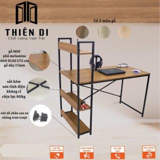  Bàn liền kệ 3 tầng  bàn học  để máy vi tính,bàn văn phòng có kèm kệ sách -  noithatthiendi 
