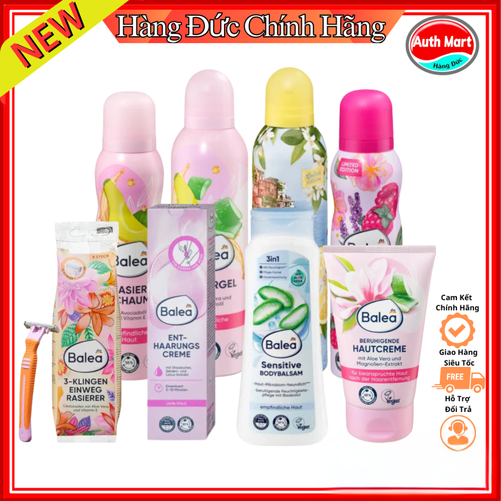 Kem tẩy lông và kem dưỡng sau wax làm dịu da Balea, tẩy lông và ức chế mọc lông Balea-Nội địa Đức