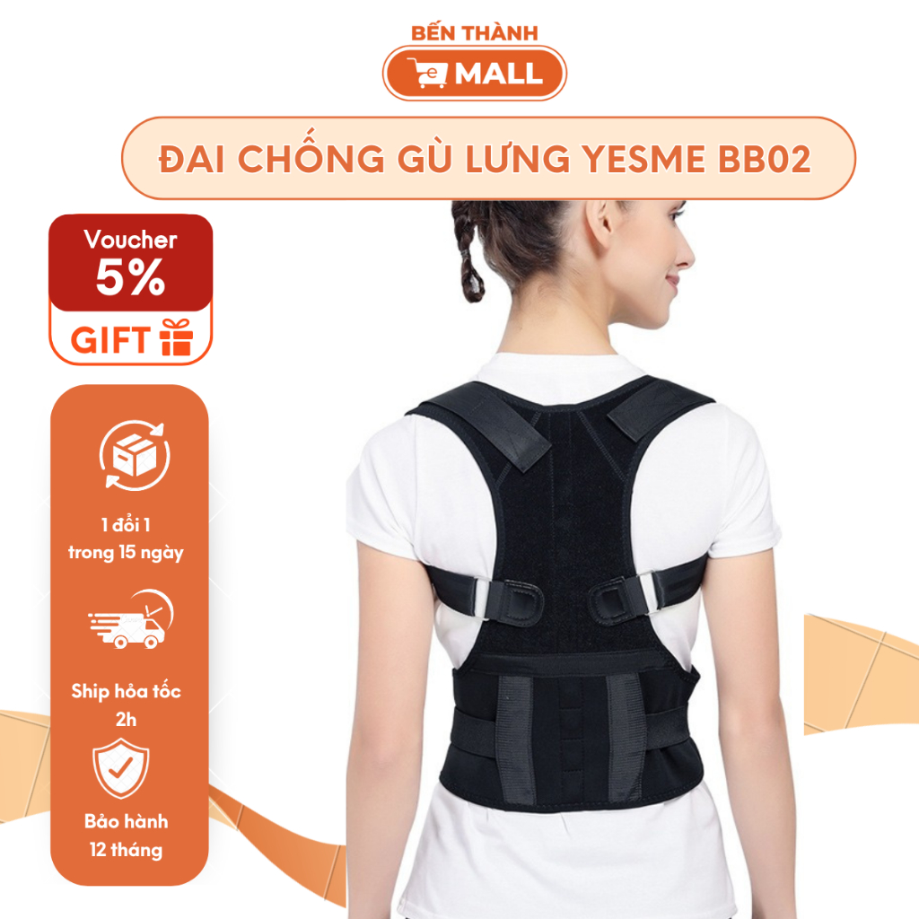 Đai Chống Gù Lưng Người Lớn BackBrace BB02 [Yesme]