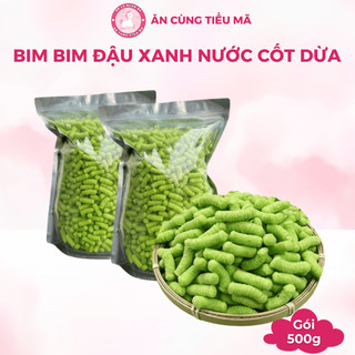 500G Bim Bim Đậu Xanh Nước Cốt Dừa, Bánh Snack, đồ ăn vặt tuổi thơ thơm ngon