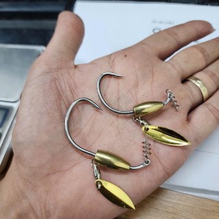  Set 2 Lưỡi Ar15 chì đồng - Lưỡi móc mồi mềm AR chì đồng câu cá lóc giá rẻ 