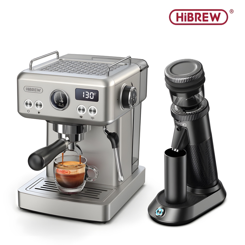Máy pha cà phê Espresso chuyên nghiệp, thương hiệu Mỹ HiBREW cao cấp. Hàng chính hãng