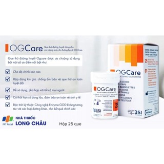 QUE THỬ ĐƯỜNG HUYẾT OGCARE (25 QUE)