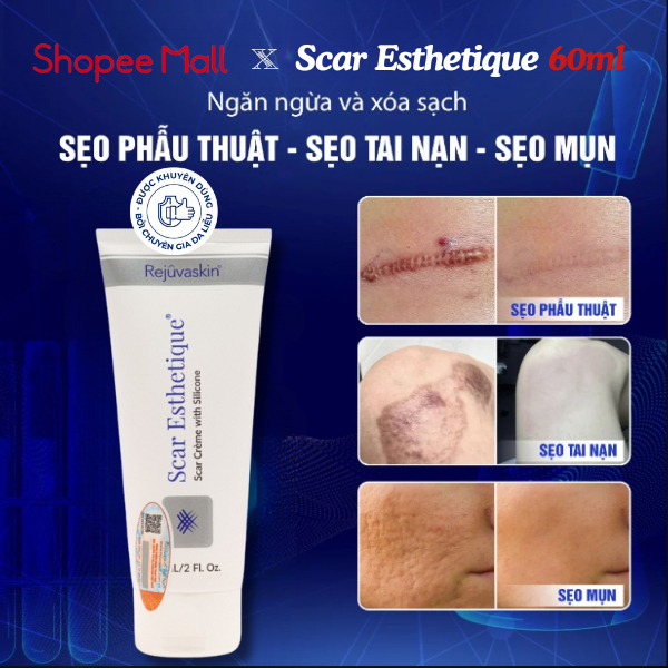 SCAR_ESTHETIQUE_60_ML Kem Xóa Sẹo Thâm Rỗ Lõm Scar Esthetique 60ml - Rejuvaskin