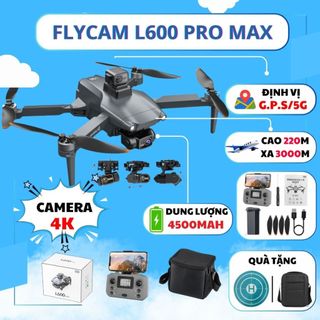  Flycam L600 Pro Max cảm biến Laser Camera 8K HD chống rung 3 Trục Playcam GPS tự bay về Pin 4500mAh 