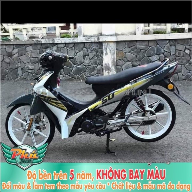 Tem rời Elegant Trắng đen