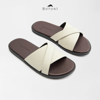 Dép Quai Ngang Da Bò BUTUNI Sorrento C Slippers Bảo Hành 12 Tháng
