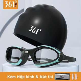 Kính bơi người lớn 361 Kính bơi nam nữ chống thấm nước chống hấp hơi Kính bơi góc rộng TẶNG NÚT TAI Hàng Chính Hãng