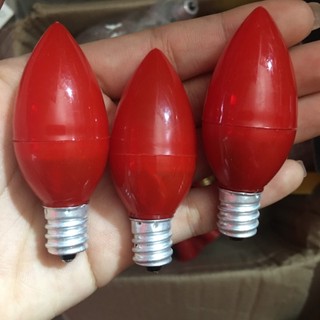 Bóng đèn Trái Ớt 3W  (LED và SỢI ĐỐT)- màu đỏ, trắng thắp bàn thờ,đèn trang trí