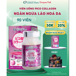 Collagen Viên Nhật Bản Hỗ Trợ Ngăn Ngừa Lão Hóa Da, Giúp Tóc Móng Chắc Khỏe Genki Fami