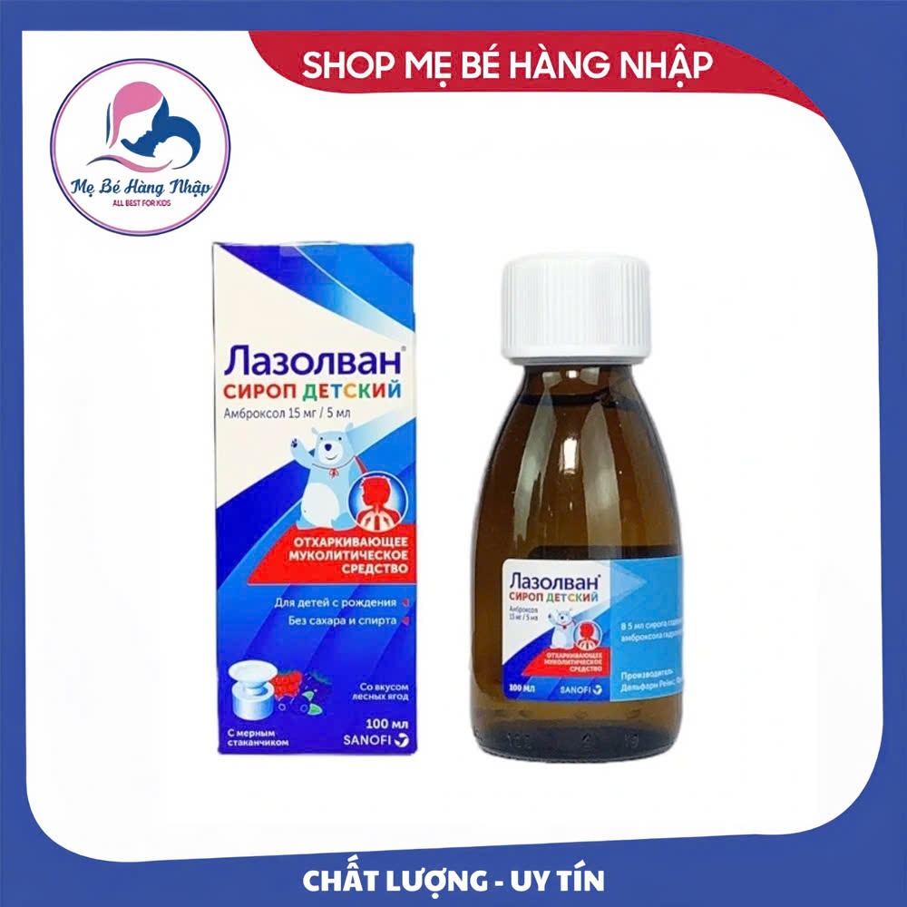 Siro lo.ng đ.ờm Lazolvan Nga 100ml