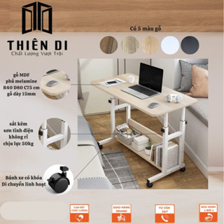 Bàn di động, nâng hạ chiều cao thông minh R0408, bàn học ,bàn để laptop có kệ sách cao nâng hạ  -