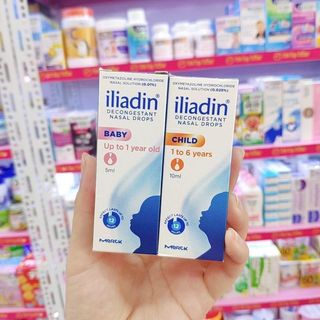 Nhỏ mũi iliadin cho bé
