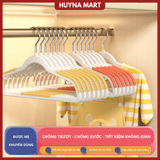 Set 10 mắc quần áo trẻ em chống trượt, treo váy nữ, áo 2 dây, chất liệu nhựa ABS+thép không gỉ cao cấp MT27
