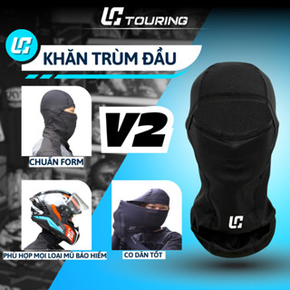 Khăn trùm đầu Ninja chống nắng cao cấp V2, chất liệu thun co dãn 4 chiều thoáng khí - LC Touring Style