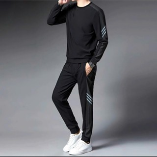 Bộ Quần Áo Nam thu đông dài tay chất Poly dày dặn mặc nhà dạo phố