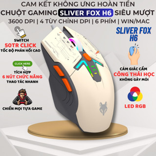 Chuột Máy Tính Chơi Game XUNFOX H6 Led RGB Kết Nối Dây 6 Nút Bấm Full Chức Năng Cho PC Laptop