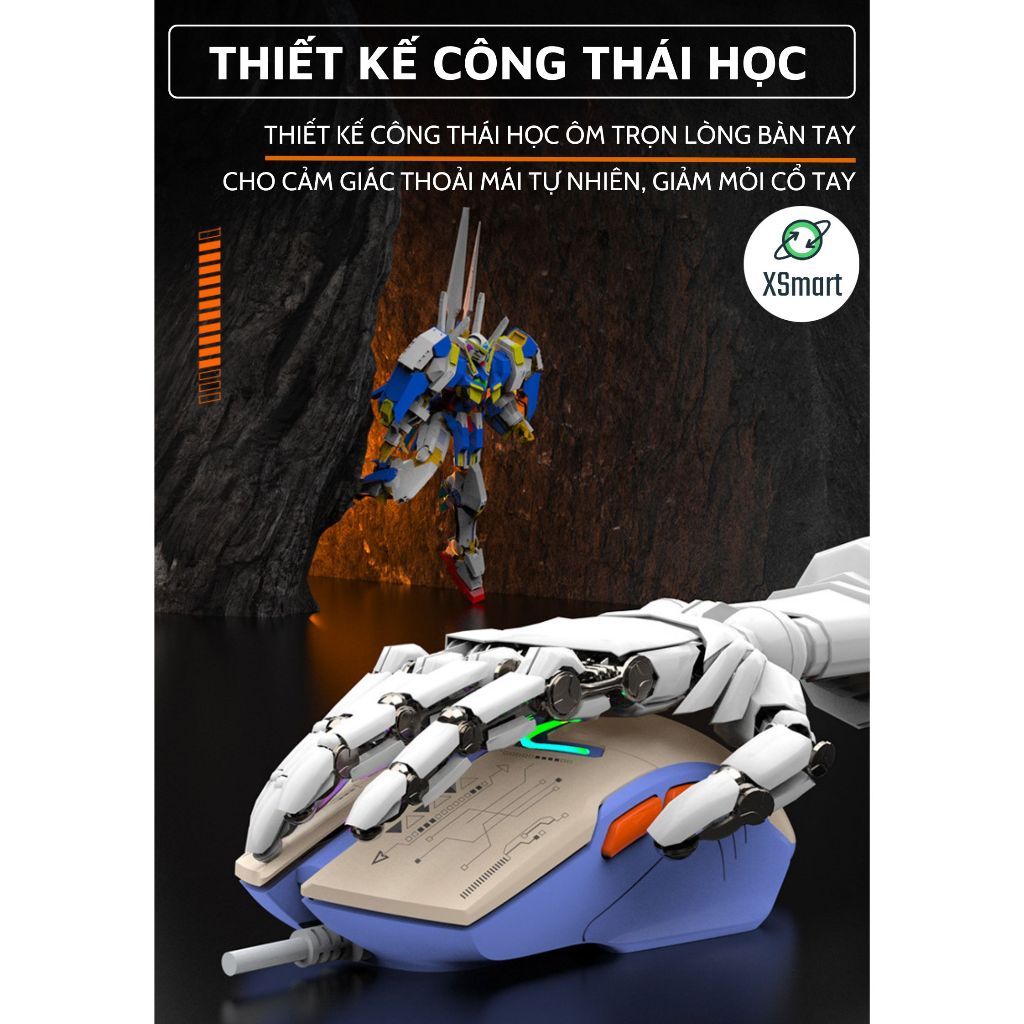Chuột Máy Tính Chơi Game XUNFOX H6 Led RGB Kết Nối Dây 6 Nút Bấm Full Chức Năng Cho PC Laptop | BigBuy360 - bigbuy360.vn