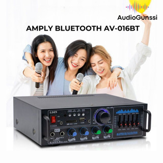  Amply bluetooth karaoke AV-016BT âm ly nghe nhạc cho gia đình amli bluetooth mini 12V 220V kết nối USB audio thẻ nhớ 