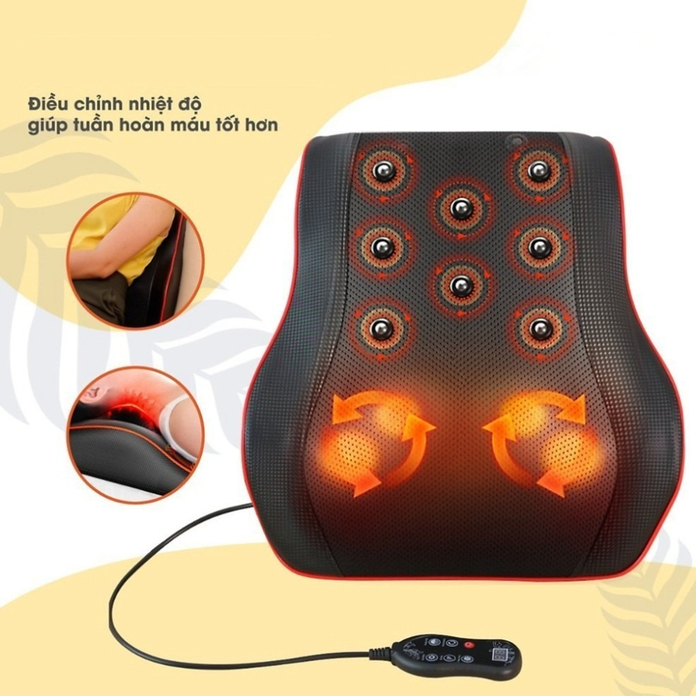 Gối massage cổ vai gáy MEXI, máy massage đa năng sử dụng tia hồng ngoại cao cấp KL-19