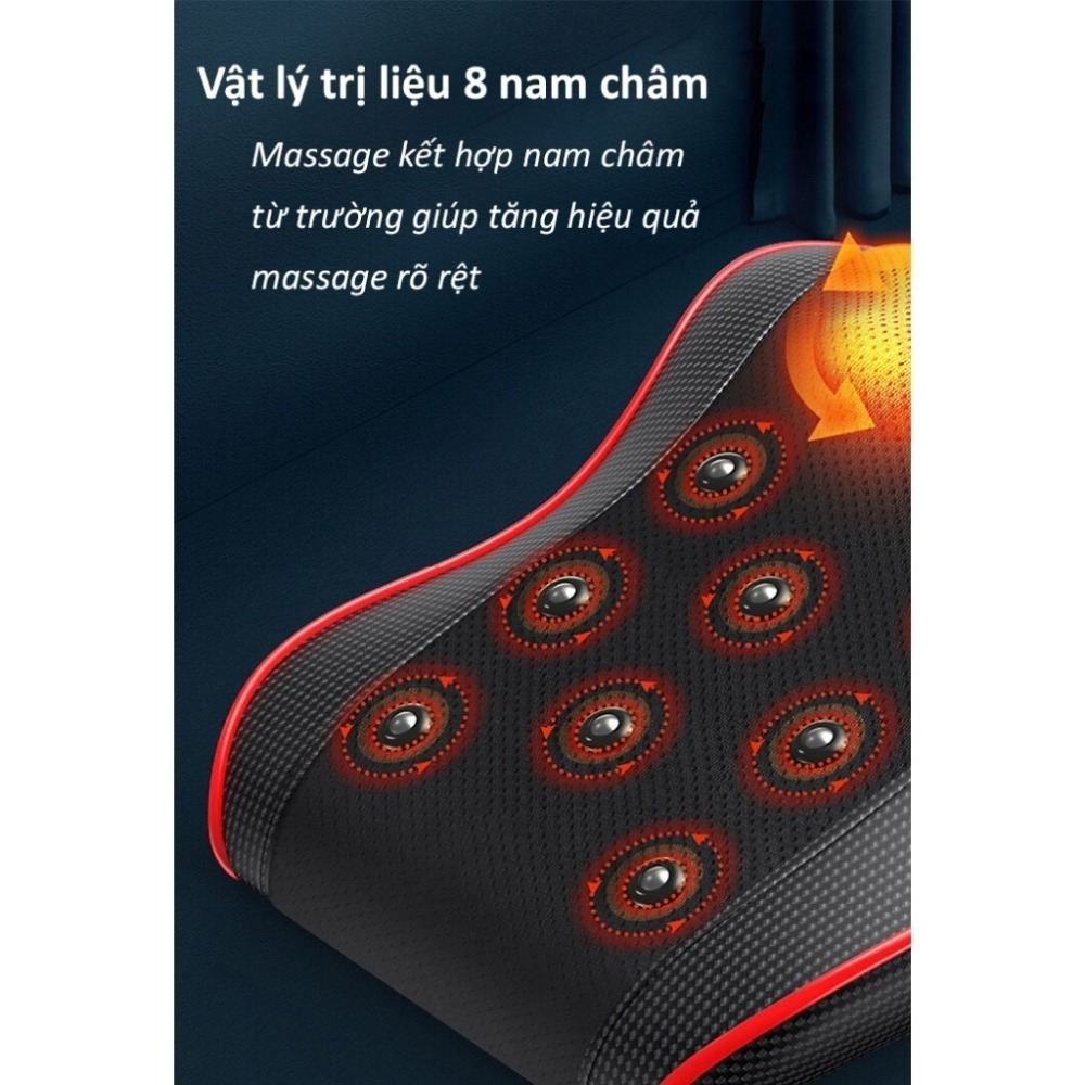 Gối massage cổ vai gáy MEXI, máy massage đa năng sử dụng tia hồng ngoại cao cấp KL-19
