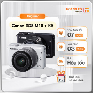 Máy ảnh Canon M10 kèm lens 15-45mm (Black/White) cũ khá đẹp