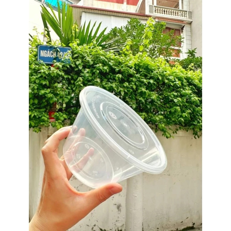 Tô nhựa 1000ml chịu nhiệt kèm nắp