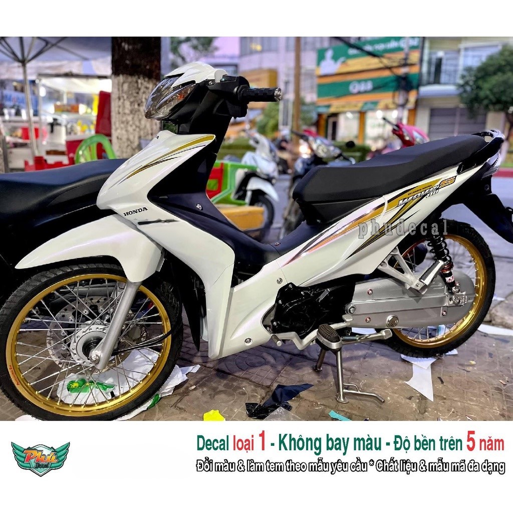 Tem rời Wave S 110 Trắng (L)