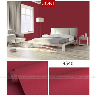  Giấy dán tường màu đỏ đô có keo sẵn cuộn 10m trang trí phòng ngủ chụp kỷ yếu 