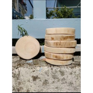 Lát gỗ, đế gỗ bóc vỏ Decor đk 5cm-10cm