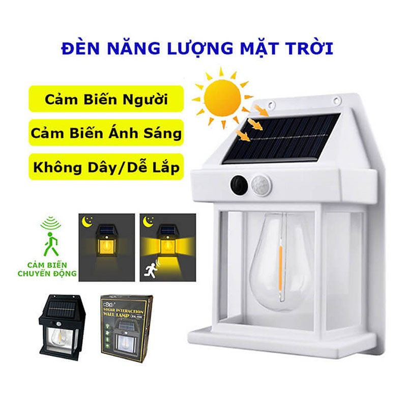 Đèn Led Năng Lượng Mặt Trời BK-888 Bật Tắt Chiếu Sáng 3 Chế Độ, Đèn Tích Điện Cảm Ứng An Toàn