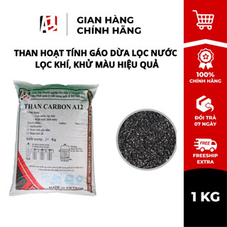Than Hoạt Tính Gáo Dừa Slanper - Vật Liệu Lọc Nước, Lọc Khí, Khử Màu Mùi Hiệu Quả Túi 1 Kg