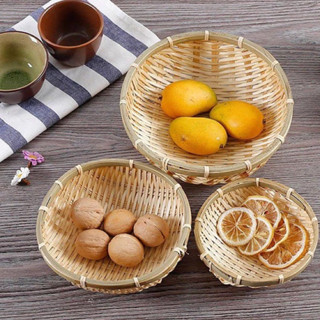  Rá tre trắng rổ tre đựng hạt,đồ ăn,quả trang trí Decor 