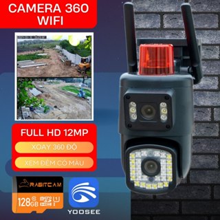 Camera wifi 2 mắt Yoosee ngoài trời 12MP - Phiên bản màu đen giới hạn - Báo động chống trộm - Bảo hành 1 năm chính hãng