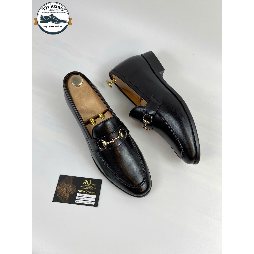 Giày lười da bò tăng chiều cao 7cm - TC02