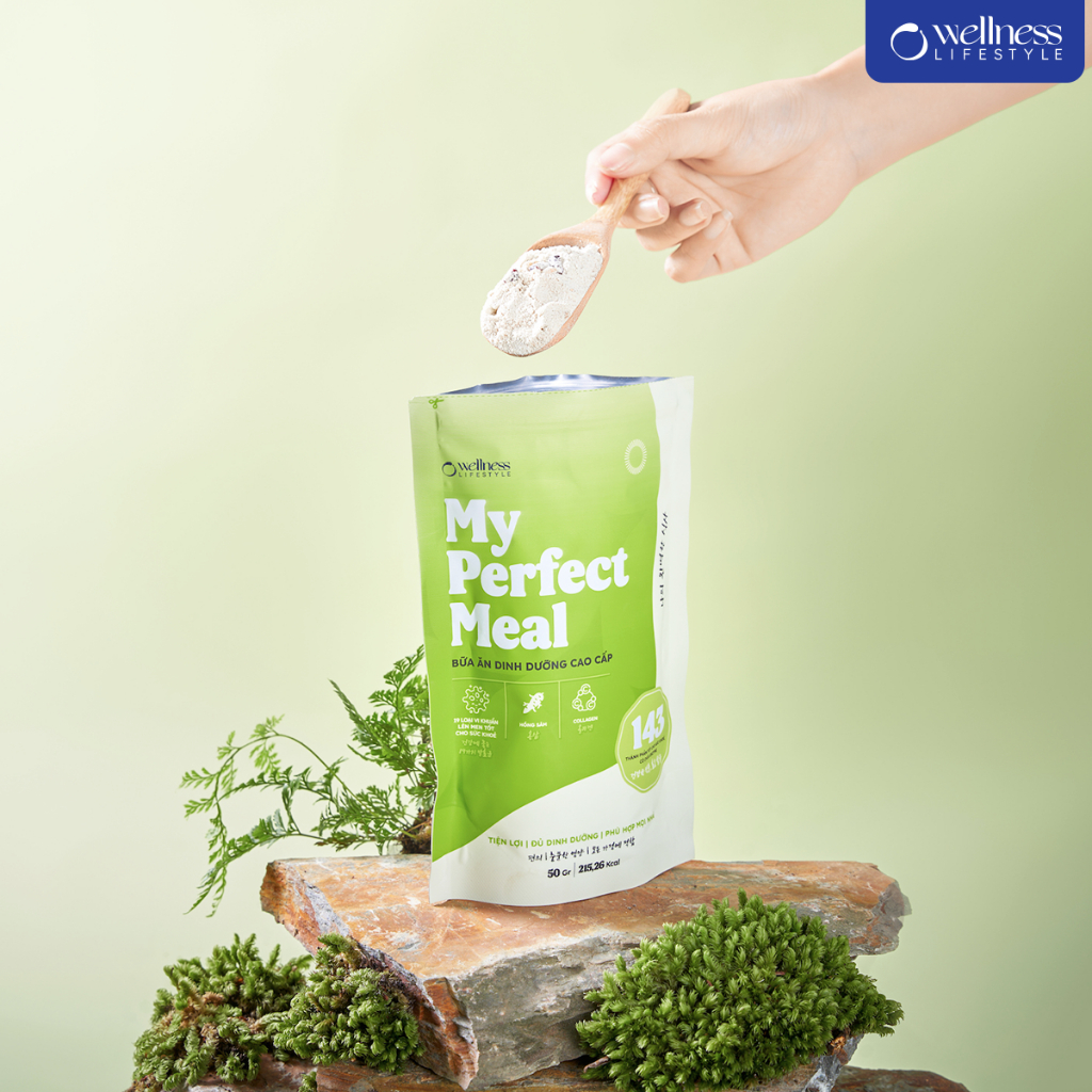 Bữa ăn dinh dưỡng My Perfect Meal Happycell hộp 21 gói bữa ăn thay thế, hỗ trợ giảm cân nhập khẩu Hàn Quốc.