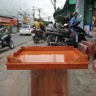 (Giá Tại Xưởng) Bàn thờ treo tường gỗ xoan ngang 40cm gồm 1 bộ ke đế