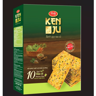 Bánh nougat vị hành, vị Rau Củ Kenju Karo Hộp lớn 288GR